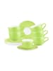 Seltmann Weiden 6er Set Kaffeetassen mit Untertassen Liberty Pure Colors in 260 ml in Lime Green