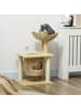Pawhut Kratzbaum Beige 45L x 40B x 74H cm