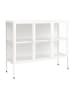 VCM  Stahl Glas Vitrine Sideboard Kommode Floka L in Weiß