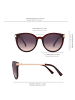styleBREAKER Cateye Sonnenbrille in Schwarz-Gold / Pink verspiegelt