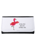 Mr. & Mrs. Panda Portemonnaie für Damen Flamingo Yoga mit Spruch in Weiß