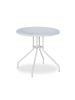 relaxdays Gartentisch in Weiß - (H)74 x Ø 80 cm