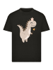 F4NT4STIC T-Shirt Niedlicher Mädchen Dinosaurier in schwarz