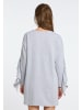IZIA Damen Sweatkleid in Grau Melange