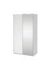 ebuy24 Schiebetürenschrank Como (2-türig) Weiß, Spiegel 119 x 67 cm