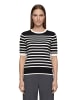 Betty Barclay Feinstrickpullover kurzarm in Patch Black/Beige