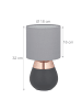relaxdays 2 x Tischlampe in Grau/ Kupfer - (H)32 x Ø 18 cm