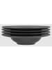 CreaTable 4 er-Set 21822 Schiefer Teller Set in Schwarz