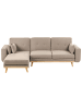 Beliani 3-Sitzer Sofa KAARINA in Braun - (W) 260 x (H) 87 x (L) 152 cm rechtsseitig