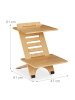 relaxdays Stehschreibtisch Aufsatz in Natur - (B)47 x (H)61 x (T)61 cm