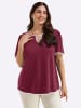 sheego Halbarmshirt in bordeaux-schwarz