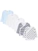 TupTam Baby Jungen Langarm Wickelshirt 5er Set in blau/weiß