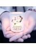 Mr. & Mrs. Panda Windlicht aus Glas Einhorn Blümchentail mit Spruch in Transparent