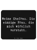 Mr. & Mrs. Panda Mauspad Ehefrau Verständnis mit Spruch in Schwarz