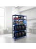 relaxdays Reifenregal in Blau - (B)110 x (H)210 x (T)40 cm