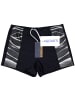 Aquarti Aquarti Herren Badehose Kurz Sportlich Streifen in schwarz/grau