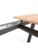 Furn.Design Esstisch Eiche, anthrazit, Küchentisch ausziehbar 160 cm, bis 8 Personen
