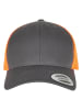  Flexfit Trucker in charcoal/neon orange