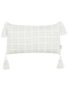Beliani Dekokissen DOURIS in Beige/Weiß - (W) 30 x (H) 12 x (L) 60 cm
