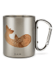 Mr. & Mrs. Panda Thermotasse Robbe Liegen ohne Spruch in Silber