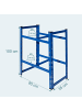 relaxdays Reifenregal in Blau - (B)85 x (H)100 x (T)35 cm