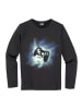Langarmshirt in schwarz