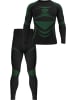 Herren Sport-Funktionsunterwäsche Set Hemd + Hose in Schwarz/Grün