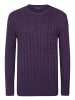 Zopfmuster Pullover in lila