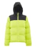 Damen Wattierte Steppjacke in Saure Limette Schwarz