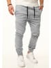 Chinohose - als Jogger Jeans Freizeithose mit Gummibund in Hellgrau