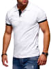 Poloshirt - für Herren in Piqué-Qualität Polohemd in Weiß-Schwarz
