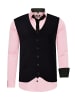 Hemd mit Weste und Krawatte in Rosa