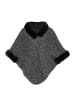 Damen Poncho in Schwarz