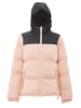 Damen Wattierte Steppjacke in Pfirsich Schwarz