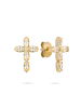 Ohrstecker Cross in gold