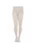 Blickdichte und warm 60 DEN Mikrofaser Strumpfhose ohne Muster in Ecru