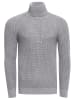 Grobstrick Slim Fit Rollkragen-Pullover in Grau