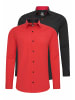 2er Set Business Hemd in 2erSet-(44_Rot)(44_Schwarz/Rot)