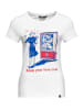Queen Kerosin Print T-Shirt Keep Your Love Cool in weiß