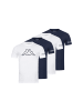 Kappa 4er Pack Herren-T-Shirt LOGO mit Rundhals Ausschnitt in 2xNavy 2xWeiß