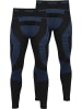 2 x Thermounterhose Lange Skiunterwäsche für Herren in Blau/Schwarz