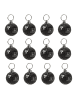 12x Weihnachtsbaumschmuck Discokugel Spiegelkugel D: 5cm in schwarz