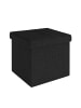 Faltbare Sitzhocker 30x30x30 cm in PIANO SCHWARZ