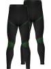 2 x Thermounterhose Lange Skiunterwäsche für Herren in Schwarz/Grün