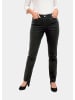Kurzgröße:  Bequeme Jeansschlupfhose mit Dehnbund in schwarz
