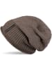 Feinstrick Beanie Mütze in Taupe