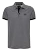 Kontrast Polo Pique Shirt Regular Fit in Anthrazit / Schwarz