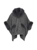 Damen Poncho in Dunkelgrau