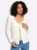 Strickjacke in ecru
