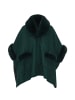 Damen Poncho in Dunkelgrün